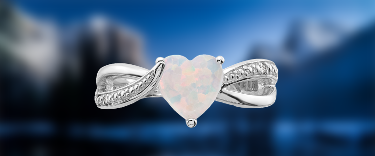 Opal Engagement Rings: Opal Gemstone Engagement Band