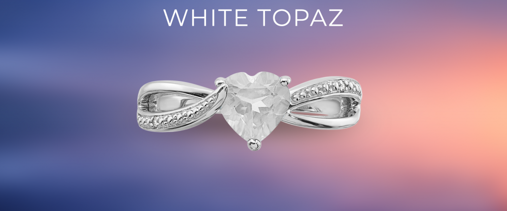 Natural AAA White Topaz Diamond Engagement Ring Set Diamond Wedding Set  Vintage Floral Ring Set In 14k White Gold, 7mm Round Gem1224