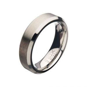 Stainless Steel Two Tone Mesh Ring - Rogers & Brooke Jewelers