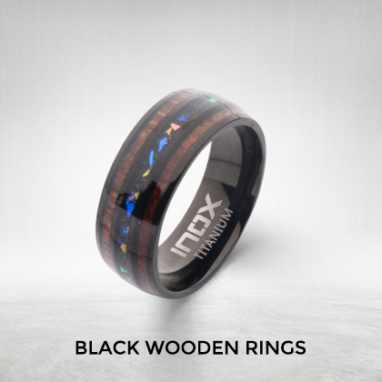 Black Wooden rings
