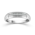 Diamond Mens Ring 0.13 ct tw 10k White Gold - Image 2