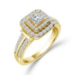 Diamond Bridal Set 0.65 ct tw 10k Yellow Gold - Image 2