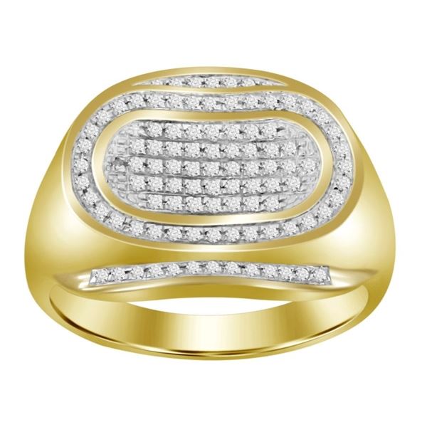 0000225 mens ring 14 ct round diamond 10k yellow gold