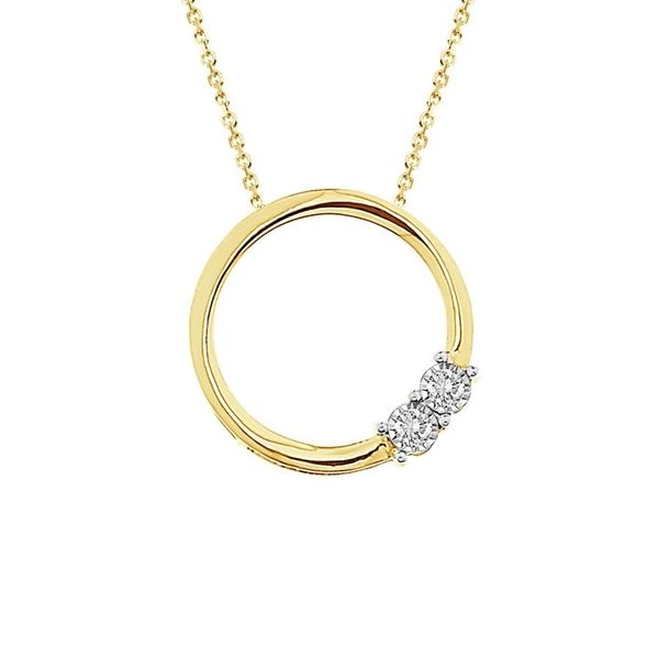 0001359 010ct rd diamonds set in 10kt yellow gold ladies pendant
