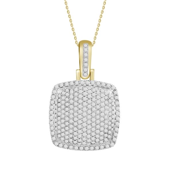 0001362 295ct rd diamonds set in 10kt yellow gold mens charm