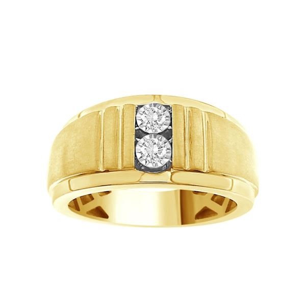 0001844 015ct rd diamonds set in 10kt yellow gold mens band