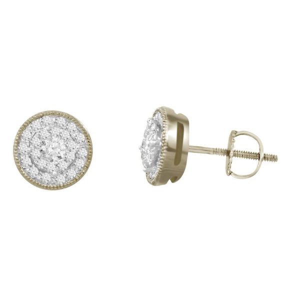 0003174 025ct rd diamonds set in 10kt yellow gold ladies earring