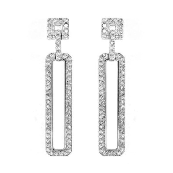 0003306 050ct rd diamonds set in 10kt white ladies earring
