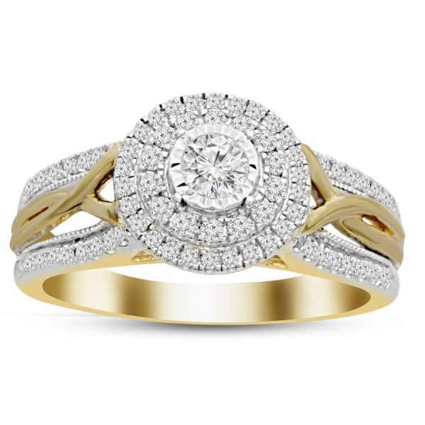 0003486 ladies ring 12 ct round diamond 14k white rose gold