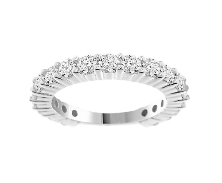 0004121 180ct rd diamonds set in 14kt white gold ladies eternity band