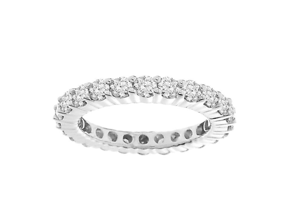 0004125 150ct rd diamonds set in 14kt white gold ladies eternity band all way round