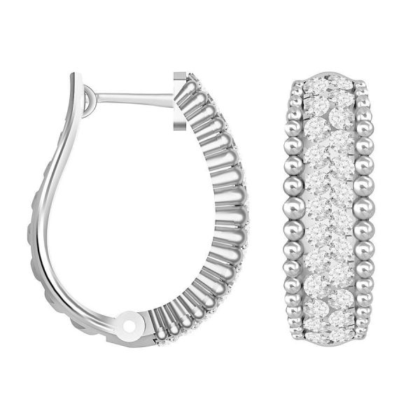 0004571 150ct rd dimaonds set in 10kt white gold ladies hoops earring