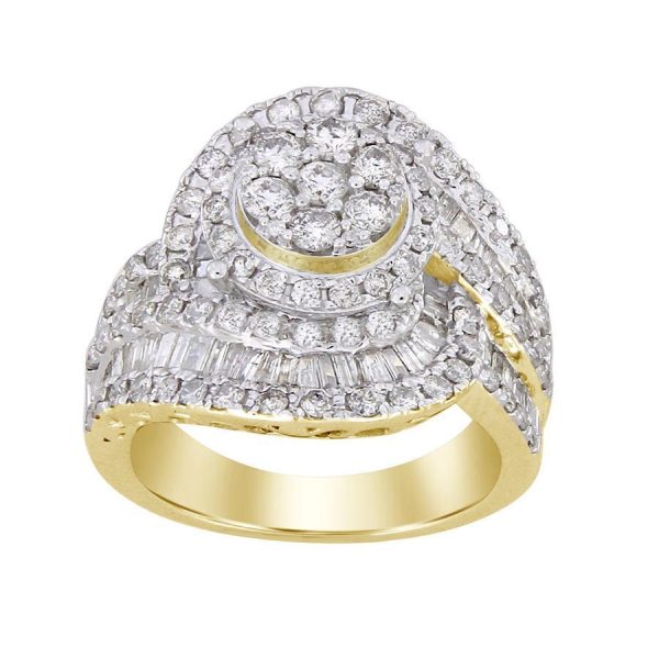 0005879 ladies ring 2 16 ct round diamond 10k yellow gold
