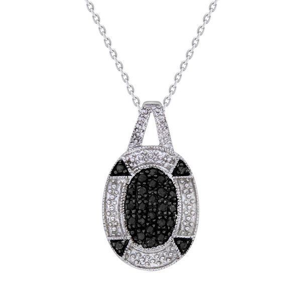 0006397 025ct rdblck diamonds set in silver ladies pendant