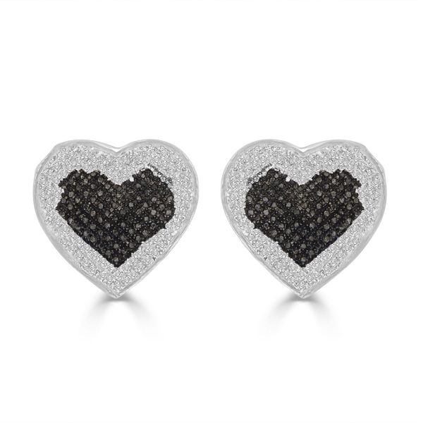 0006533 040ct rdblck diamonds set in silver heart earring