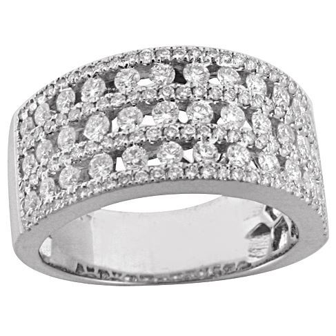 0009549 145ct rd diamonds set in 14kt white gold ladies ring