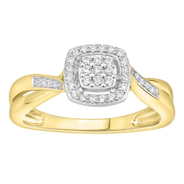 0014803 ladies ring 15 ct round diamond 10k yellow gold