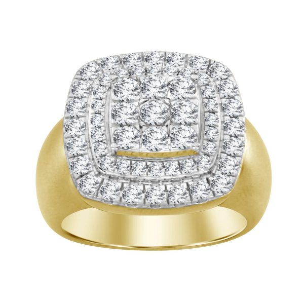 0017219 mens ring 2 14 ct round diamond 10k yellow gold