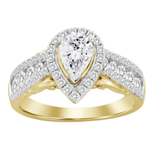0017797 ladies ring 1 12 ct round diamond 14k yellow gold