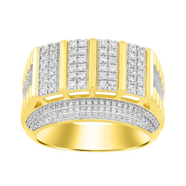 0019398 mens ring 1 12 ct round diamond 10k yellow gold
