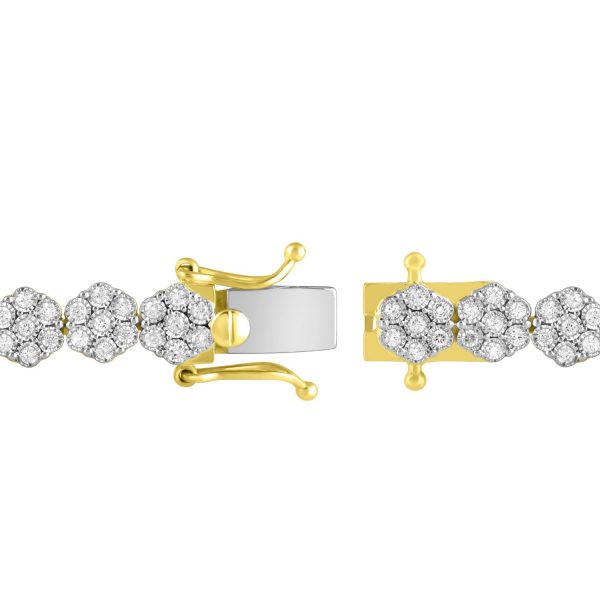 0019586 ladies bracelet 2 ct round diamond 14k yellow gold
