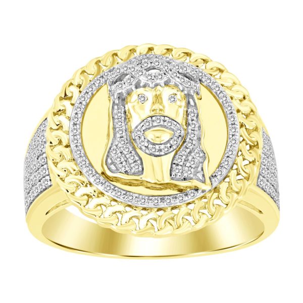 0020012 mens ring 12 ct round diamond 10k yellow gold