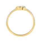Elegance Ladies Round Diamond Cluster Fashion Ring In 10K Yellow Gold ’ Marquise Design - Image 2