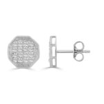 Elegant 0.10Ct Round Diamond Yuva Stud Earrings In Sterling Silver Stylish Ladies Everyday Jewelry - Image 2