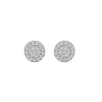 Ladies Sterling Silver 0.10Ct Round Diamond Fashion Earrings Classic Ladies Diamond Jewelry