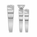 Ladies Diamond Trio Bridal Set In Sterling Silver With 0.33CT Round Diamond - Image 3