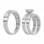 Ladies Diamond Trio Bridal Set In Sterling Silver With 0.33CT Round Diamond - Image 4