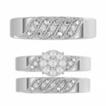 Ladies Diamond Trio Bridal Set In Sterling Silver With 0.33CT Round Diamond - Image 5