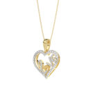 LADIES PENDANT 0.20CT ROUND DIAMOND 14K YELLOW GOLD - Image 3
