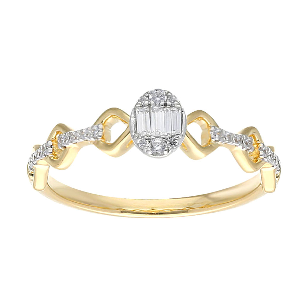 knee length dresses for ladies Iris Fashion Diamond Ring (0.42 Carat) -18k Yellow Gold main image 0