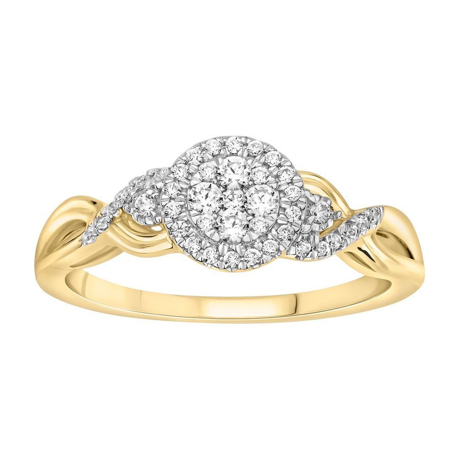 LADIES RING 0.25CT ROUND DIAMOND 10K YELLOW GOLD 1 LADIES RING 0.25CT ROUND DIAMOND 10K YELLOW GOLD - Image 1