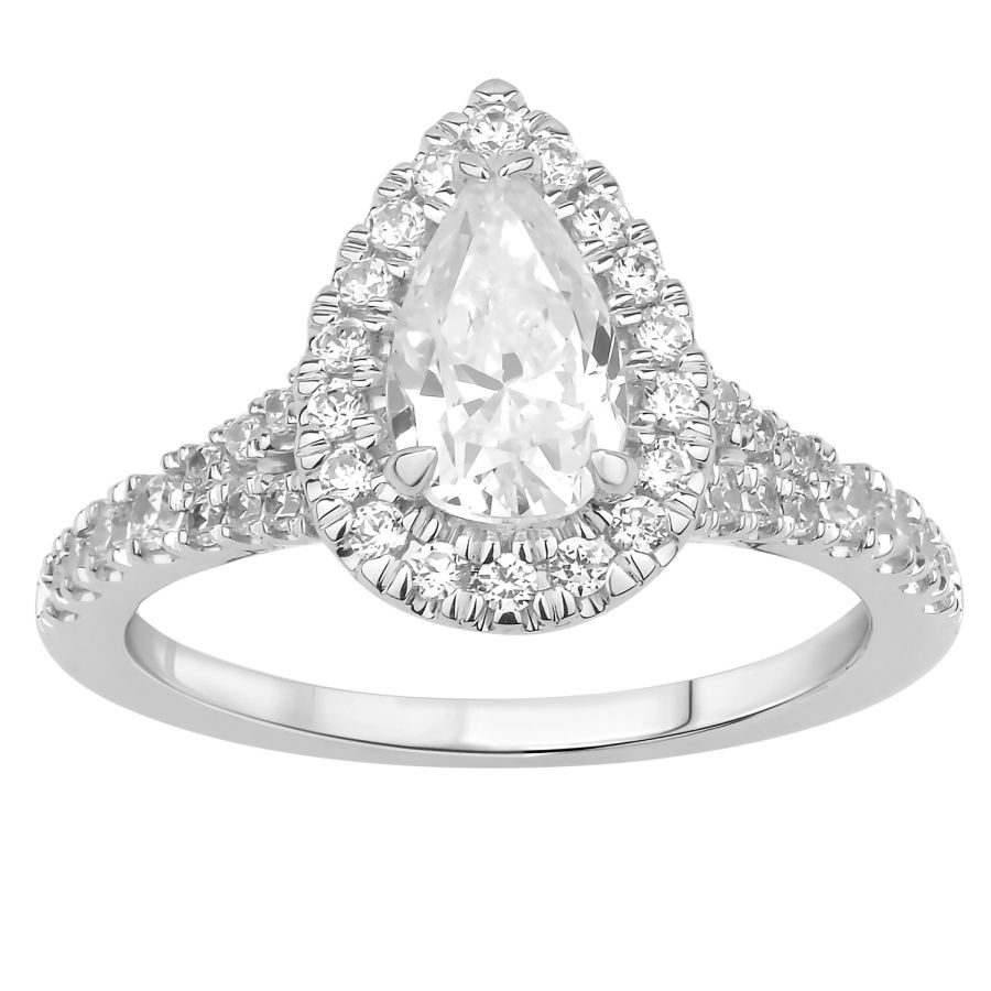 LADIES RING SEMI MOUNT 0.50CT ROUND DIAMOND 14K WHITE GOLD 1 LADIES RING SEMI MOUNT 0.50CT ROUND DIAMOND 14K WHITE GOLD - Image 1