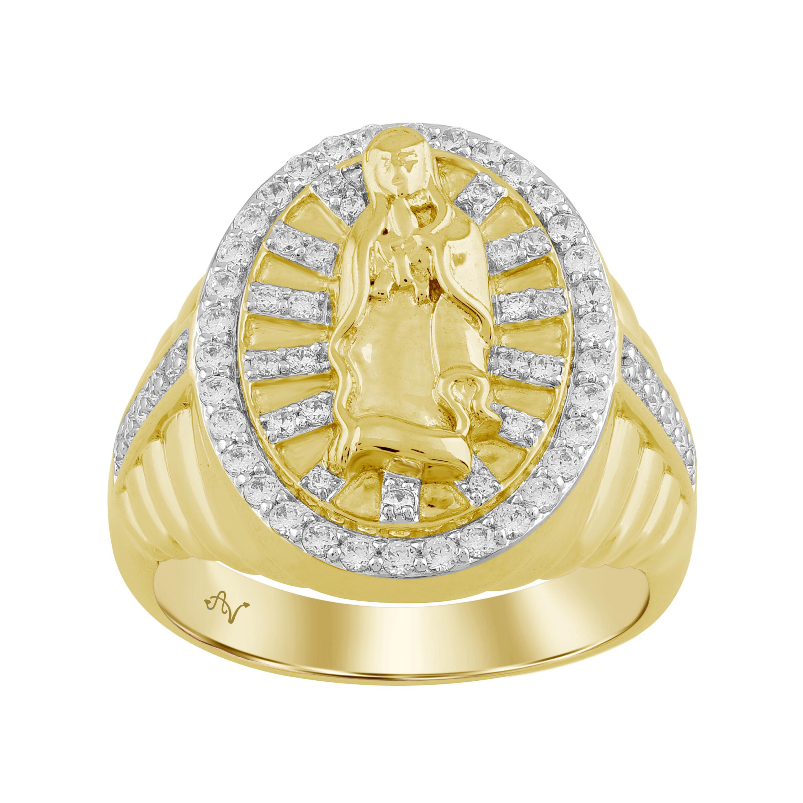 MENS RING 0.75CT ROUND DIAMOND 10K YELLOW GOLD 1 MENS RING 0.75CT ROUND DIAMOND 10K YELLOW GOLD - Image 1