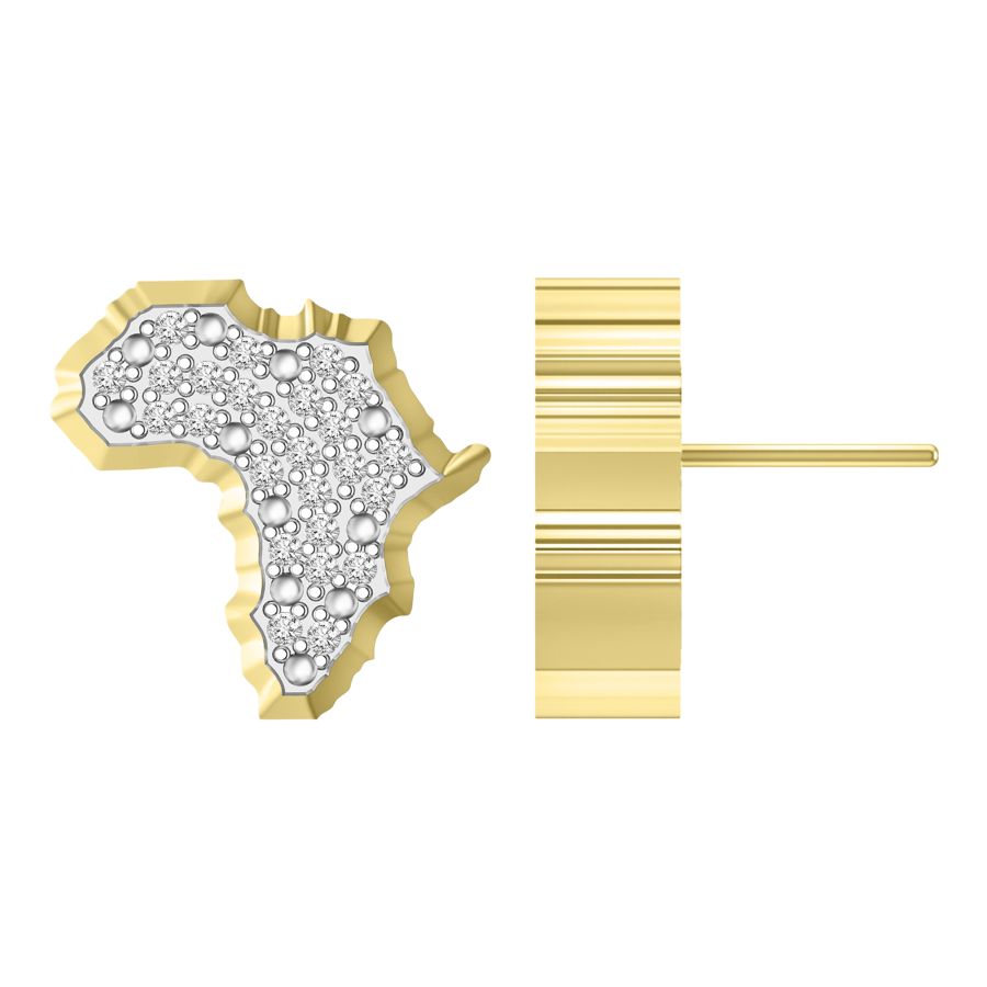 LADIES STUD EARRINGS 0.25CT ROUND DIAMOND 10K YELLOW GOLD 1 LADIES STUD EARRINGS 0.25CT ROUND DIAMOND 10K YELLOW GOLD - Image 1