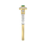 0.33ct Round/Oval Emerald diamond 14k Ladies Fashion Ring 0.15CT Center stone Oval Emerald Diamond) - Image 4