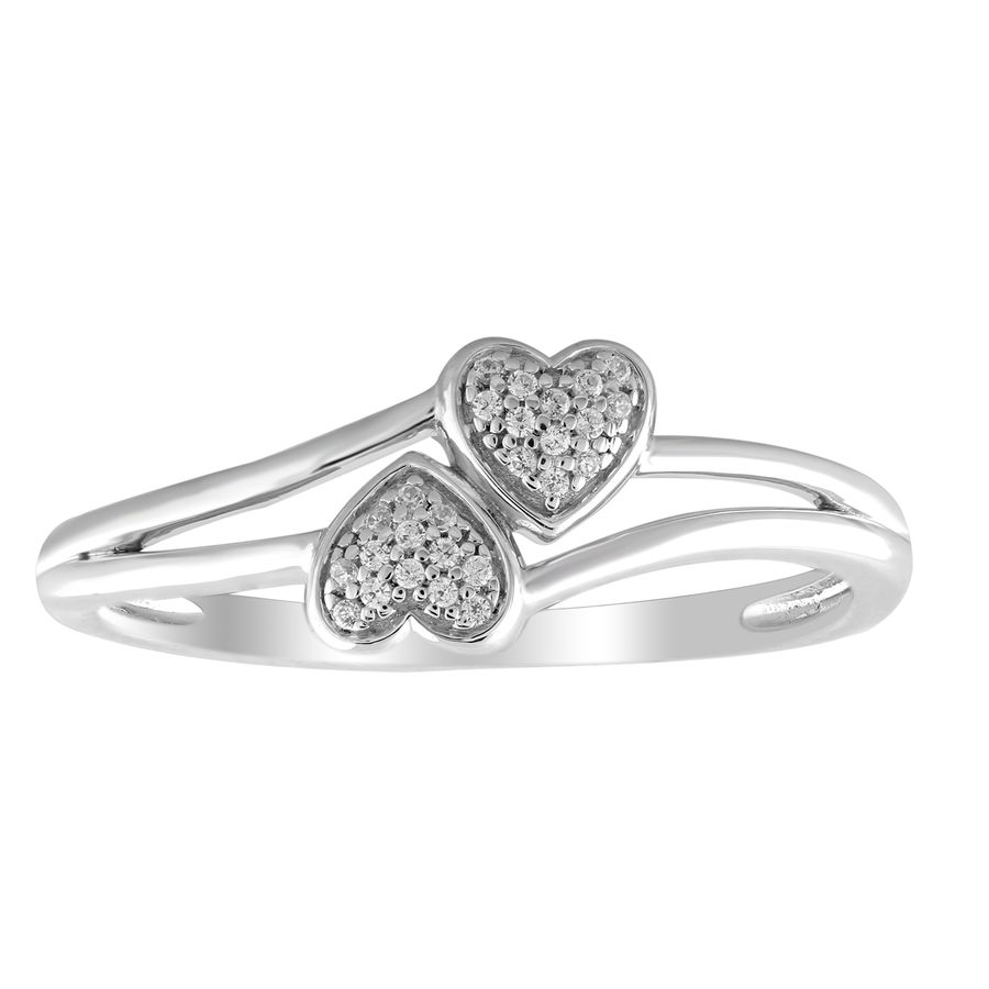 LADIES RING 0.05CT ROUND DIAMOND 10K WHITE GOLD 1 LADIES RING 0.05CT ROUND DIAMOND 10K WHITE GOLD - Image 1